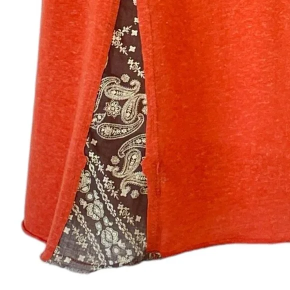 Living Doll Hampton's Crew Top Orange Red with Brown Rowing Graphic Size Medium - Picture 5 of 9